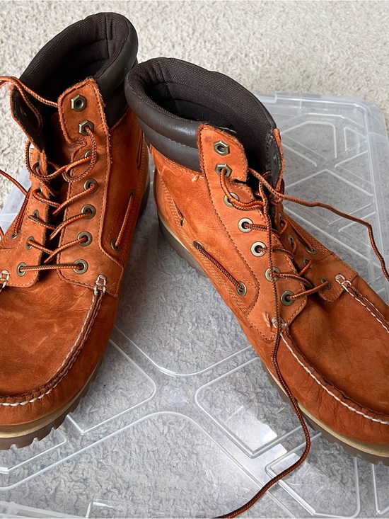 Timberland Oakwell 7-Eye Moc Toe Boots Orange Size 12M main image 4